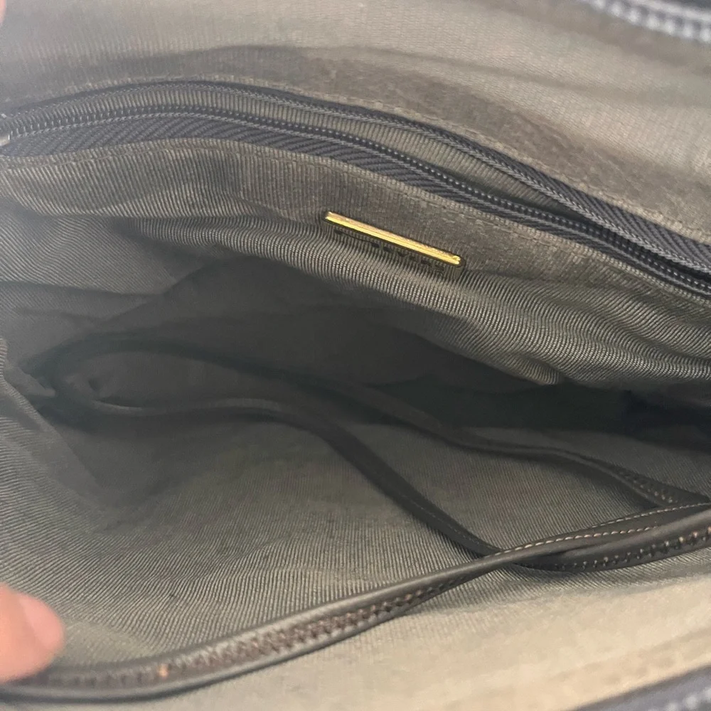 Elegant Gray Woven Leather Shoulder Bag Vintage Meyers made in USA - Picture 8 of 8